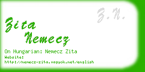 zita nemecz business card